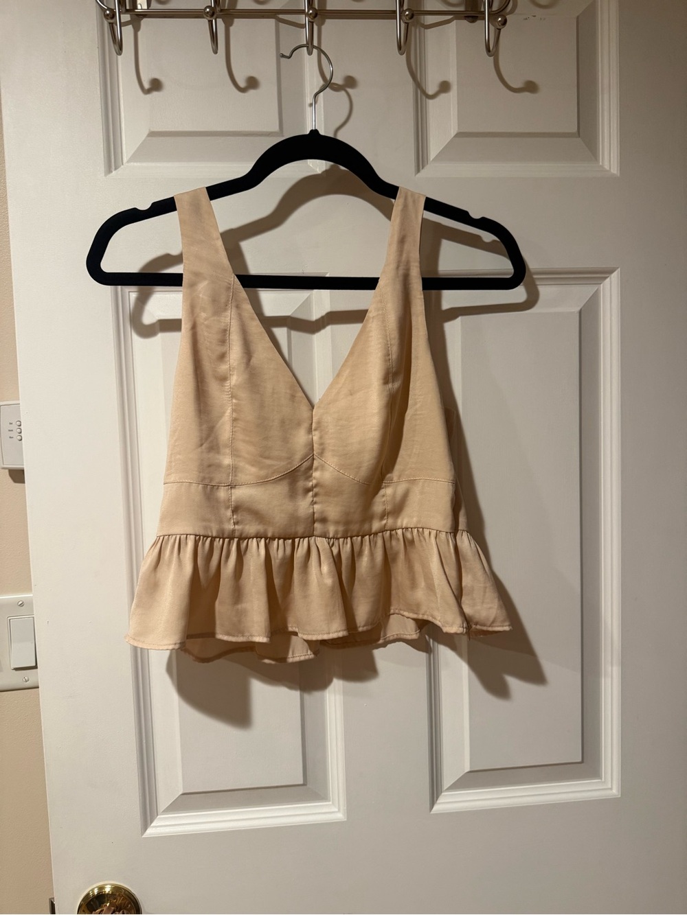 Lulu's Light Cream/ Blush Pink Sleeveless Top